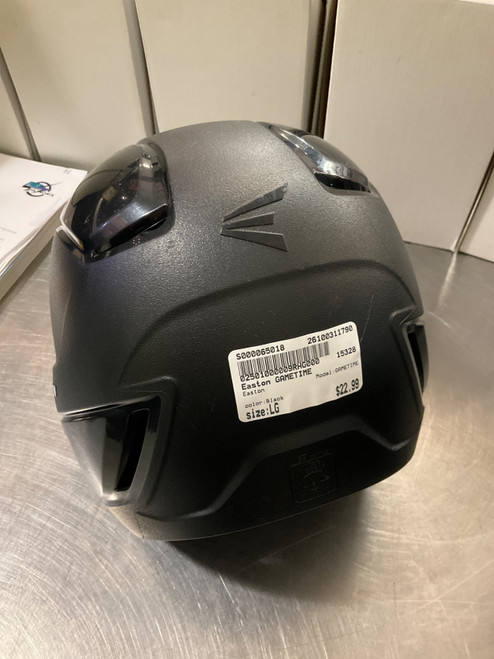Vist Large View of Product Image Which is Used Easton GAMETIME Batting Helmet No Mask Black LG