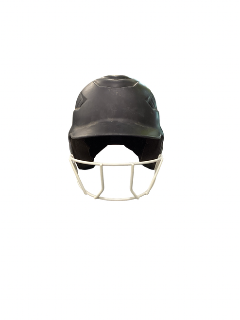 Vist Large View of Product Image Which is Used Rawlings BATTING HELMET BLACK W/MASK Batting Helmet w/Mask Black LG