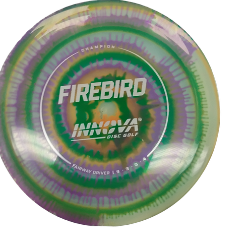 Vist Large View of Product Image Which is Used Innova CHAMPION FIREBIRD Disc Golf Driver Green 168g