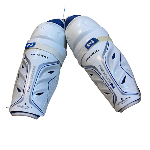 Vist Large View of Product Image Which is Used Bauer NEXUS 7000 Senior Shin Guards White 14"