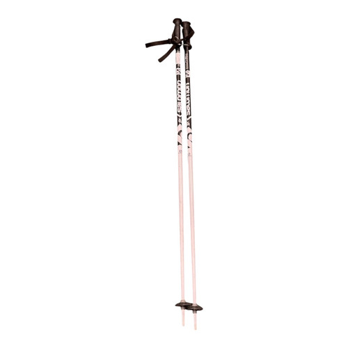 Vist Large View of Product Image Which is Used Salomon X NORTH Mens DH Ski Pole Black And White 130 cm / 52 in
