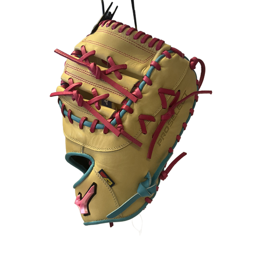 Vist Large View of Product Image Which is Used Mizuno PRO SELECT BB/SB First Base RH Throw Brown 12 1/2"