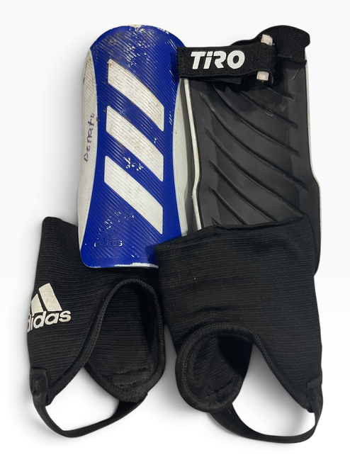Vist Large View of Product Image Which is Used Adidas Soccer Shin Guards Junior Royal Blue MD