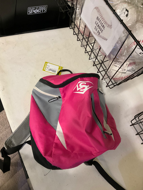 Vist Large View of Product Image Which is Used Louisville Slugger LS BACK PACK BB/SB Player Backpack Pink