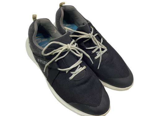 Vist Large View of Product Image Which is Used Foot Joy FLEX SPIKELESS Mens Golf Shoes Black Senior 11