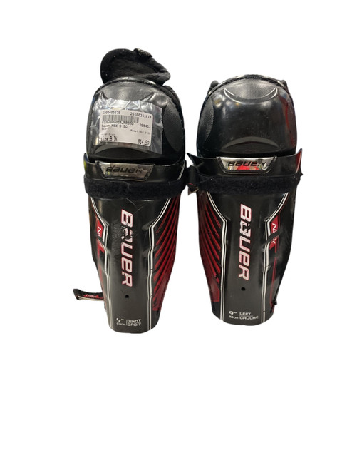 Vist Large View of Product Image Which is Used Bauer NSX 9 SG Youth Shin Guards Black 9"