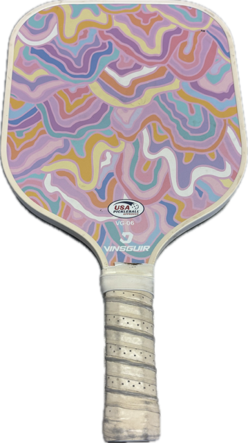 Vist Large View of Product Image Which is Used VINSGUIR PINK Pickleball Racquet Pink