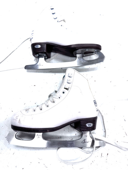 Vist Large View of Product Image Which is Used Riedell OPAL Girls Figure Skate White Junior 02