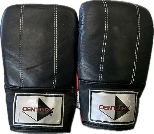 Vist Large View of Product Image Which is Used Century Boxing Gloves Black And Red MD