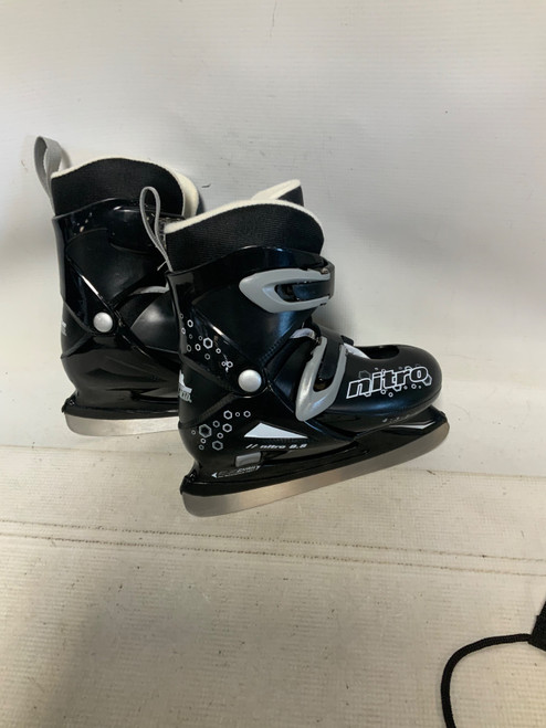 Vist Large View of Product Image Which is Used Lake Placid NITRO ADJUSTABLE 1-4 Boys Softboot Skate Black Adjustable