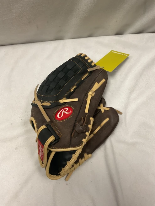 Vist Large View of Product Image Which is Used Rawlings RBG36BC BB/SB Glove RH Throw Black 13 1/2"