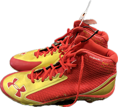 Vist Large View of Product Image Which is Used Under Armour Adult FB Cleats Red Senior 13