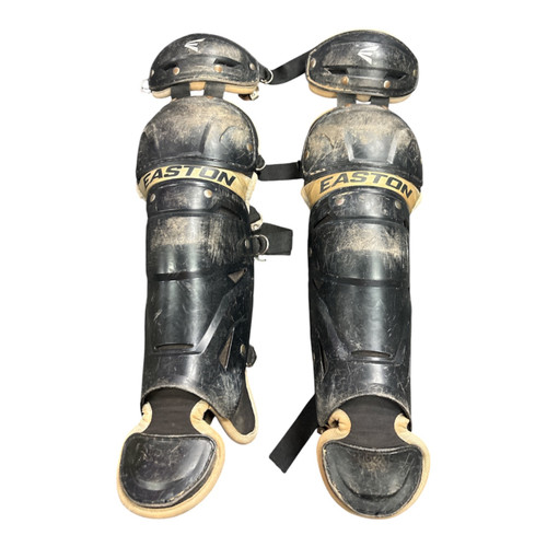 Vist Large View of Product Image Which is Used Easton CATCHER SHIN GUARD Catchers Leg Guards Black Intermed