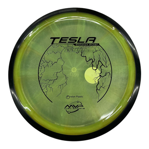 Vist Large View of Product Image Which is Used MVP PROTON TESLA Disc Golf Driver Yellow 170g