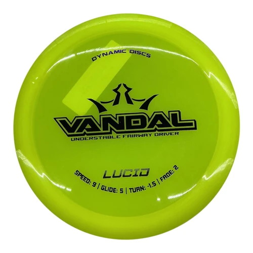 Vist Large View of Product Image Which is Used Dynamic Discs LUCID VANDAL Disc Golf Driver Yellow 171g