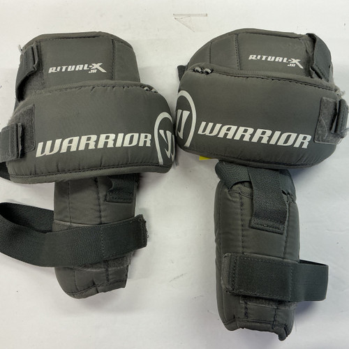Vist Large View of Product Image Which is Used Warrior RITUAL-X Goalie Knee Pads Grey LG