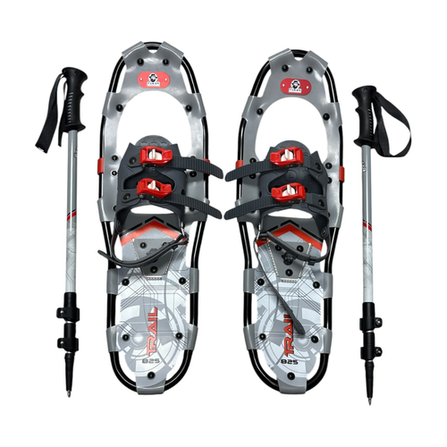 Vist Large View of Product Image Which is Used Yukon Charlie's Snowshoes Mens Red 25"