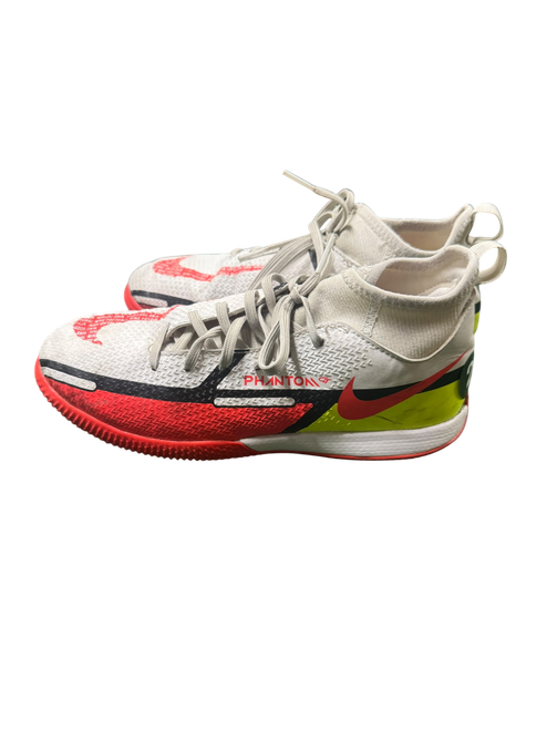 Vist Large View of Product Image Which is Used Nike Soccer Indoor Shoes White Junior 02