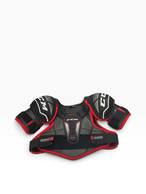 Vist Large View of Product Image Which is Used CCM JETSPEED Junior Shoulder Pads LG