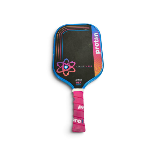 Vist Large View of Product Image Which is Used PROTON Pickleball Racquet Carolina Blue