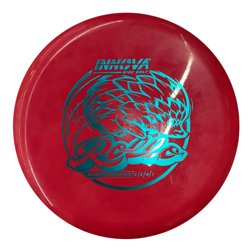 Vist Large View of Product Image Which is Used Innova STAR ROLLO Disc Golf Mid Range Red 166g