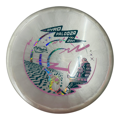 Vist Large View of Product Image Which is Used Streamline 2025 GYROPALOOZA ECHO Disc Golf Mid Range White 176g