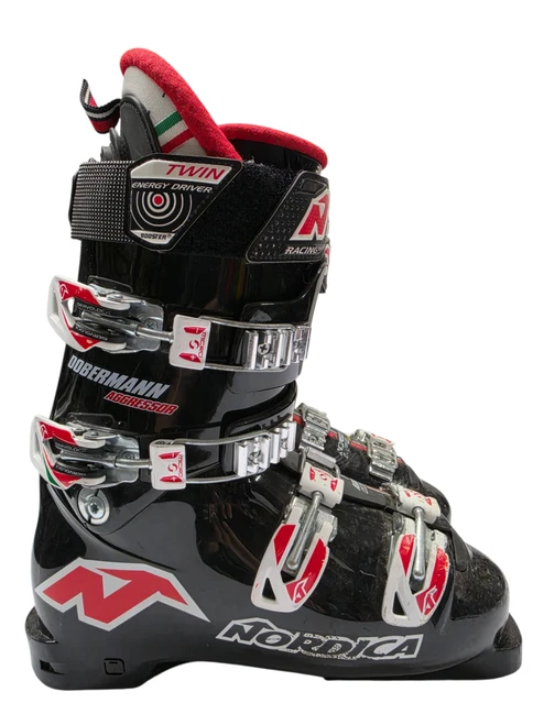 Vist Large View of Product Image Which is Used Nordica DOBERMANN Aggressor 130 Mens DH Ski Boots Black Size 26.5 MP