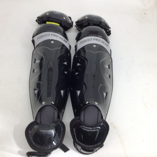 Vist Large View of Product Image Which is Used FORCE3 ADULT LEG SHIN GUARDS Catchers Leg Guards Black Adult