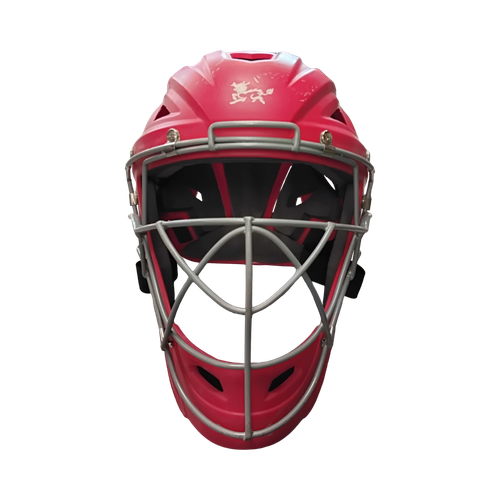 Vist Large View of Product Image Which is Used JKB4010RED Catchers Helmet w/Mask Red LG