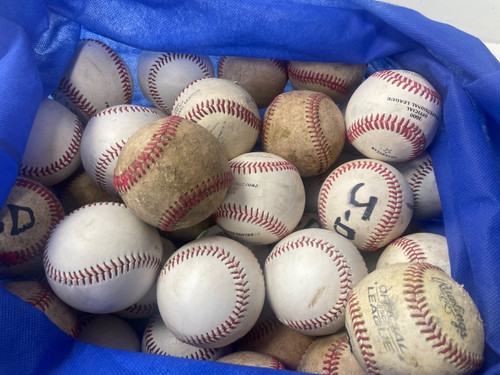 Vist Large View of Product Image Which is Used 42 ASSORTED USED BASEBALLS Field Equipment