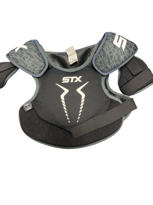 Vist Large View of Product Image Which is Used STX STX SHOULDER Lacrosse Shoulder Pads Black MD