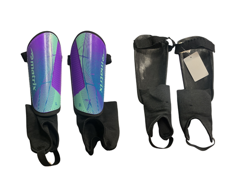 Vist Large View of Product Image Which is Used MATRIX SHINGUARDS Soccer Shin Guards Junior Purple LG