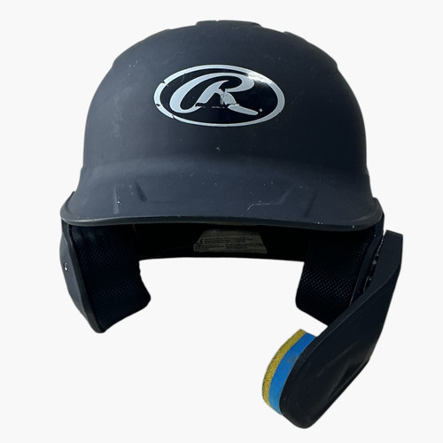 Vist Large View of Product Image Which is Used Rawlings MACH REV A Batting Helmet w/Mask Navy Blue SM