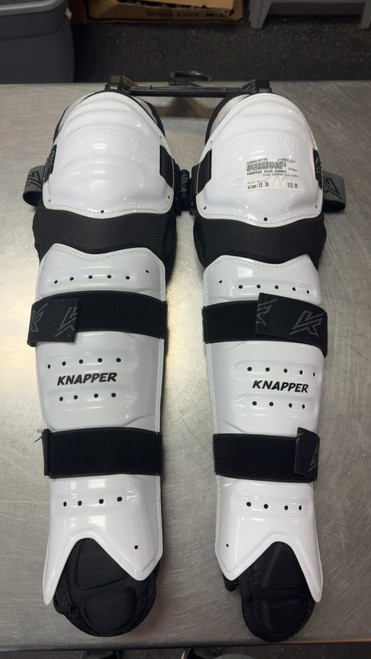 Vist Large View of Product Image Which is Used KNAPPER SHIN GUARDS Senior Shin Guards White 15"