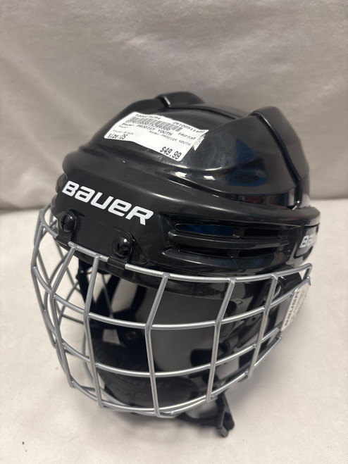 Vist Large View of Product Image Which is Used Bauer PRODIGY YOUTH Helmet Cage Combo Black One Size