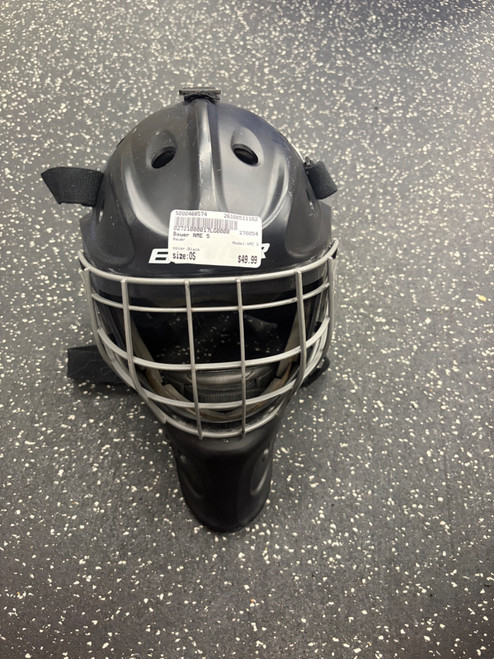 Vist Large View of Product Image Which is Used Bauer NME 5 Junior Goalie Helmet/Mask Black One Size