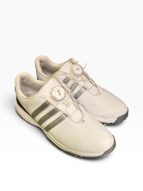 Vist Large View of Product Image Which is Used Adidas Mens Golf Shoes White Senior 6