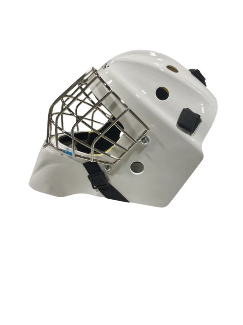Vist Large View of Product Image Which is Used CCM AXIS 1.5 Senior Goalie Helmet/Mask White L/XL