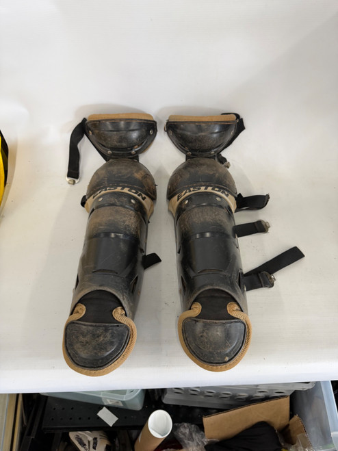 Vist Large View of Product Image Which is Used Easton SHIN GAURDS Catchers Leg Guards Black Junior
