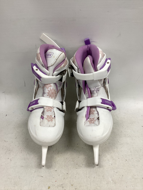 Vist Large View of Product Image Which is Used DBX ADJUSTABLE Y10-Y13 SOFT SKATES Girls Softboot Skate White Adjustable
