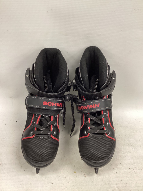 Vist Large View of Product Image Which is Used Schwinn ADJUSTABLE 1-4 SOFT SKATES Boys Softboot Skate Black Adjustable