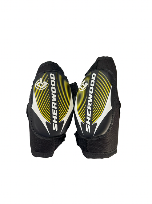 Vist Large View of Product Image Which is Used Sher-wood PLAYRITE Youth Elbow Pads L/XL