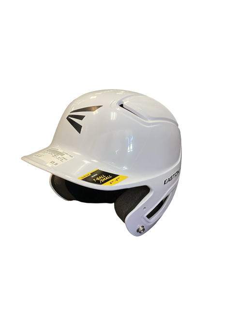 Vist Large View of Product Image Which is Used Easton ALPHA TBALL Batting Helmet No Mask White SM
