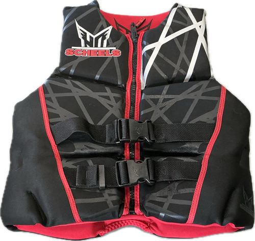 Vist Large View of Product Image Which is Used Adult PFD Black And Red MD