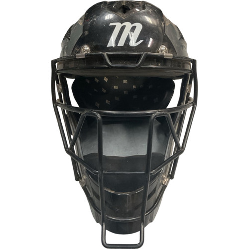 Vist Large View of Product Image Which is Used Marucci CHMGS1A Catchers Helmet w/Mask Black One Size