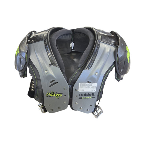 Vist Large View of Product Image Which is Used Riddell POWER AMP ADULT SHOULDER PADS FB Shoulder Pads Black SM