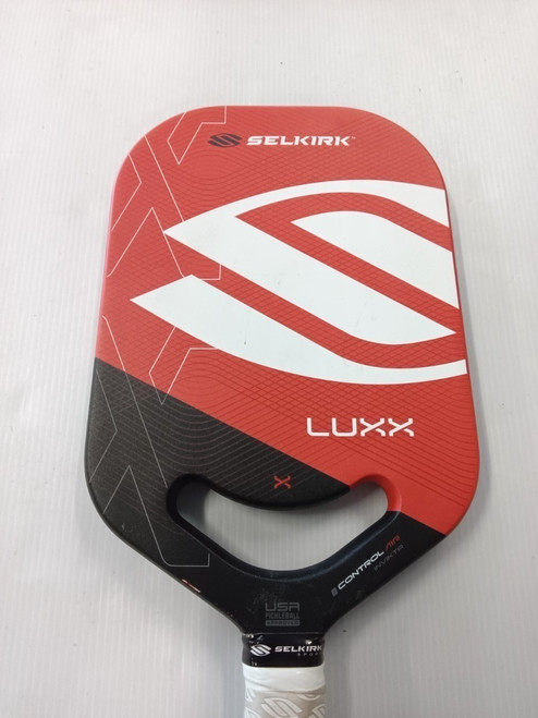 Vist Large View of Product Image Which is Used Selkirk LUXX Pickleball Racquet Red