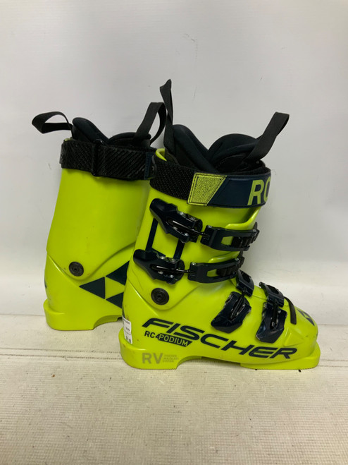 Vist Large View of Product Image Which is Used Fischer RC4 PODIUM Girls DH Ski Boot Yellow 220 MP - J04 - W05