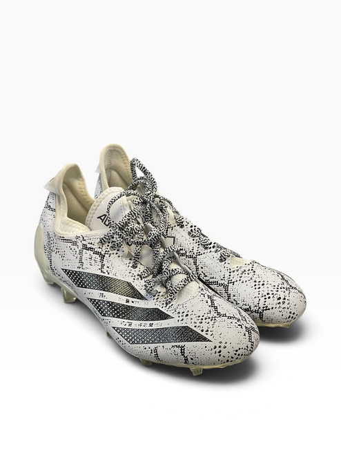 Vist Large View of Product Image Which is Used Adidas ADIZERO ELECTRIC.1 Adult FB Cleats White Senior 8.5