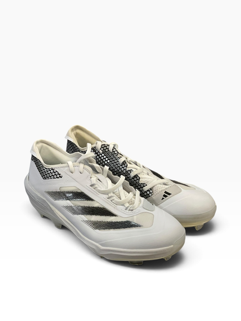 Vist Large View of Product Image Which is Used Adidas ADIZERO IMPACT TPU BB/SB Cleats White Senior 10.5
